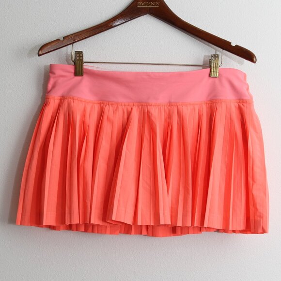 Lululemon Pleat To Street Skirt II Grapefruit Skort Liner Short Tennis Coral 8 - Picture 2 of 15